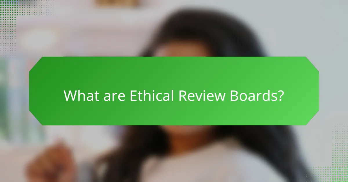What are Ethical Review Boards?