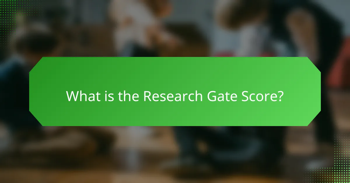 What is the Research Gate Score?